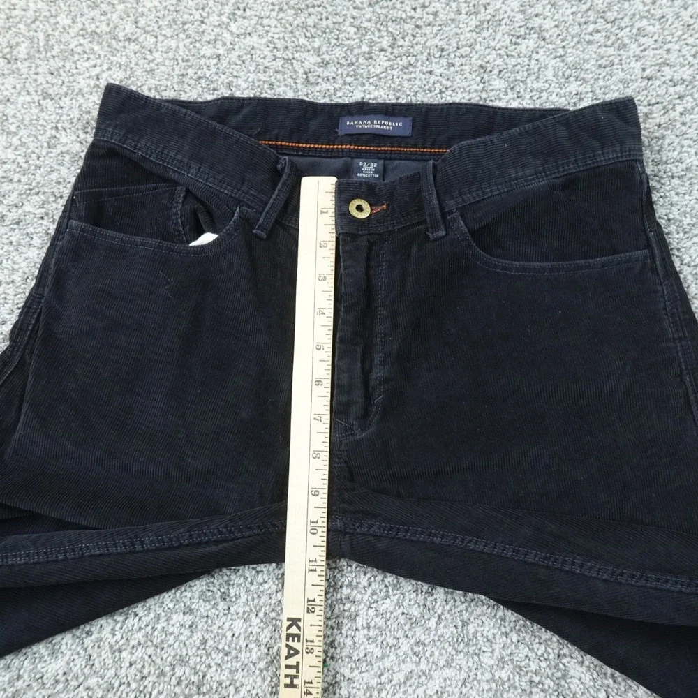 Banana Republic Pants Mens 32X32 Black Corduroy Cord 5 Pocket Chino Straight